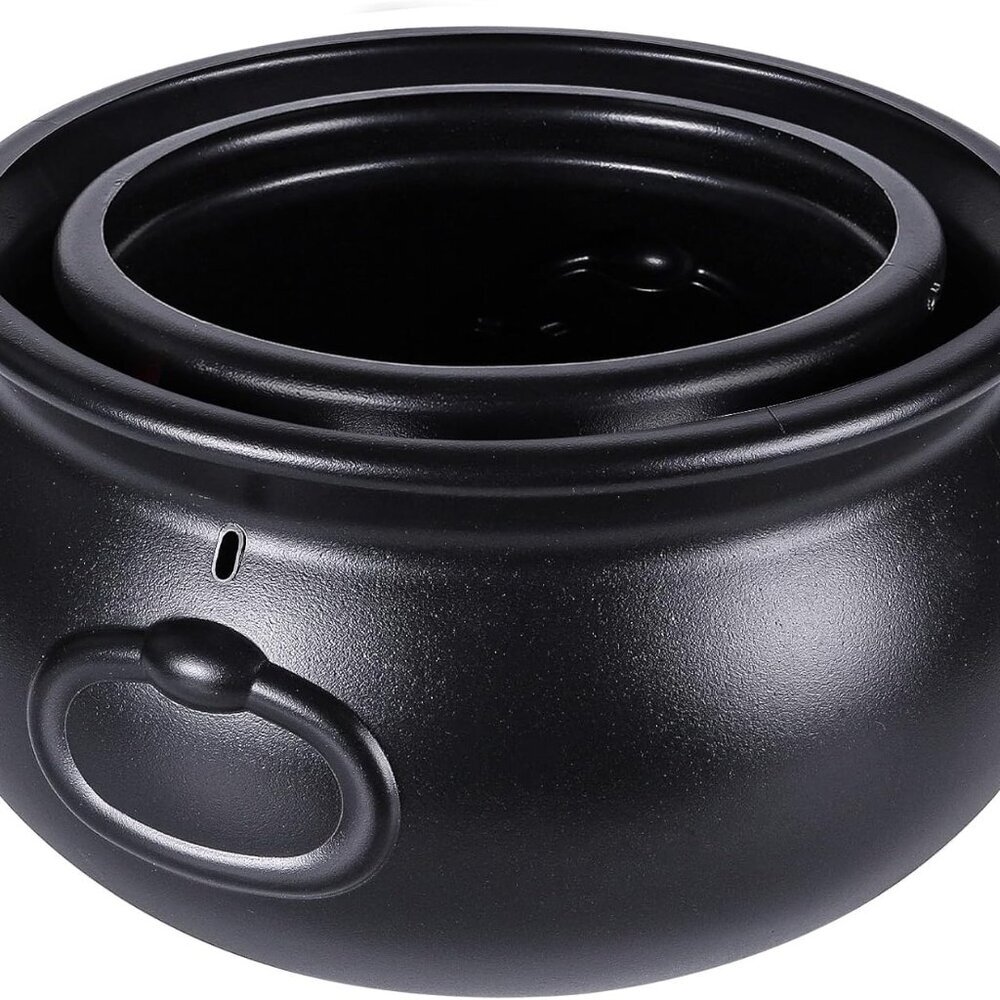 12.6" and 7.4" Package Halloween Large Cauldron, 2pcs Black Plastic Witch Cauldr